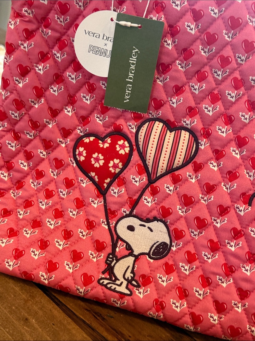 Vera Bradley Pink Quilted Small Tote -Love is in the Air🩷♥️ - Picture 5 of 5